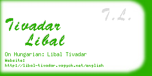 tivadar libal business card